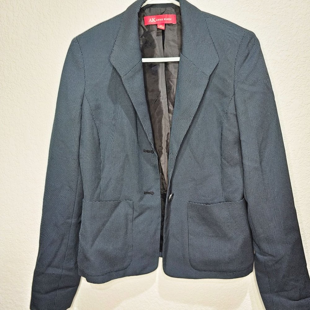 Anne Klein Blazer Jacket‎ Womans Size 4 Blue and Black